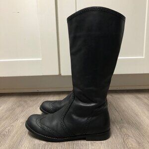 Cole Haan X Nike Air Size US 4/EU 36 Black Leather Riding Boots Air Nancy Brogue